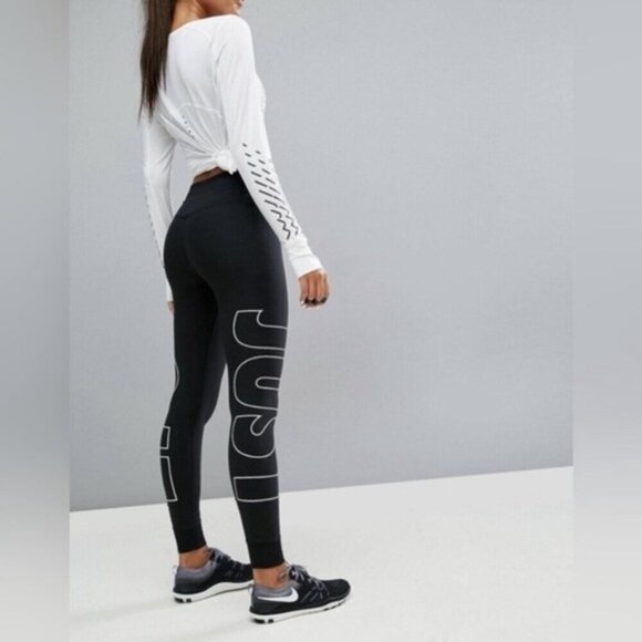 NIKE Power Legend Training Dri-Fit Just Do It JDI Graphic Logo Cuff Leggings S - Picture 14 of 14